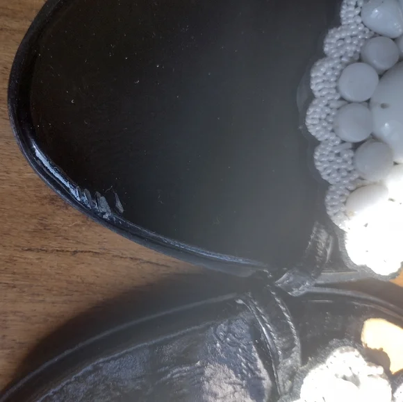 Tibi Black With White Stones Sandals Size 10 (Fit Like 9.5) - Picture 6 of 6